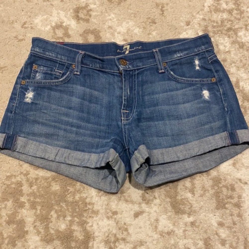 7 for all mankind jean shorts size 27